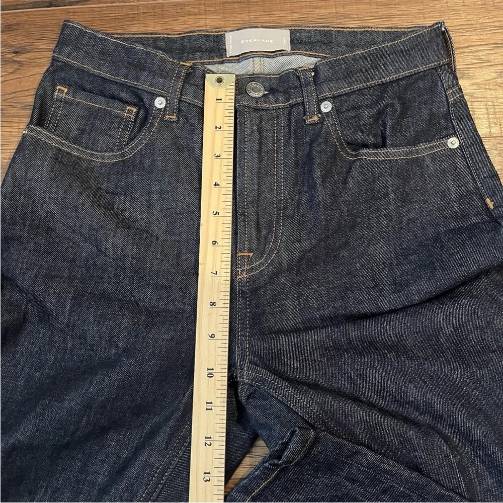 Everlane Womens High Rise Rigid Denim Jean RN 139393 Skinny Sz 28 Dark Wash - Picture 4 of 9